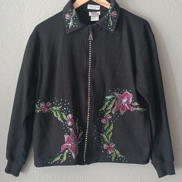 Isaac's Designs sweatshirt zip up jacket - Picture 1 of 8